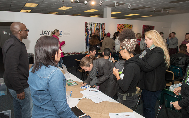 A crowd of vegans at ArtServe in Fort Lauderdale