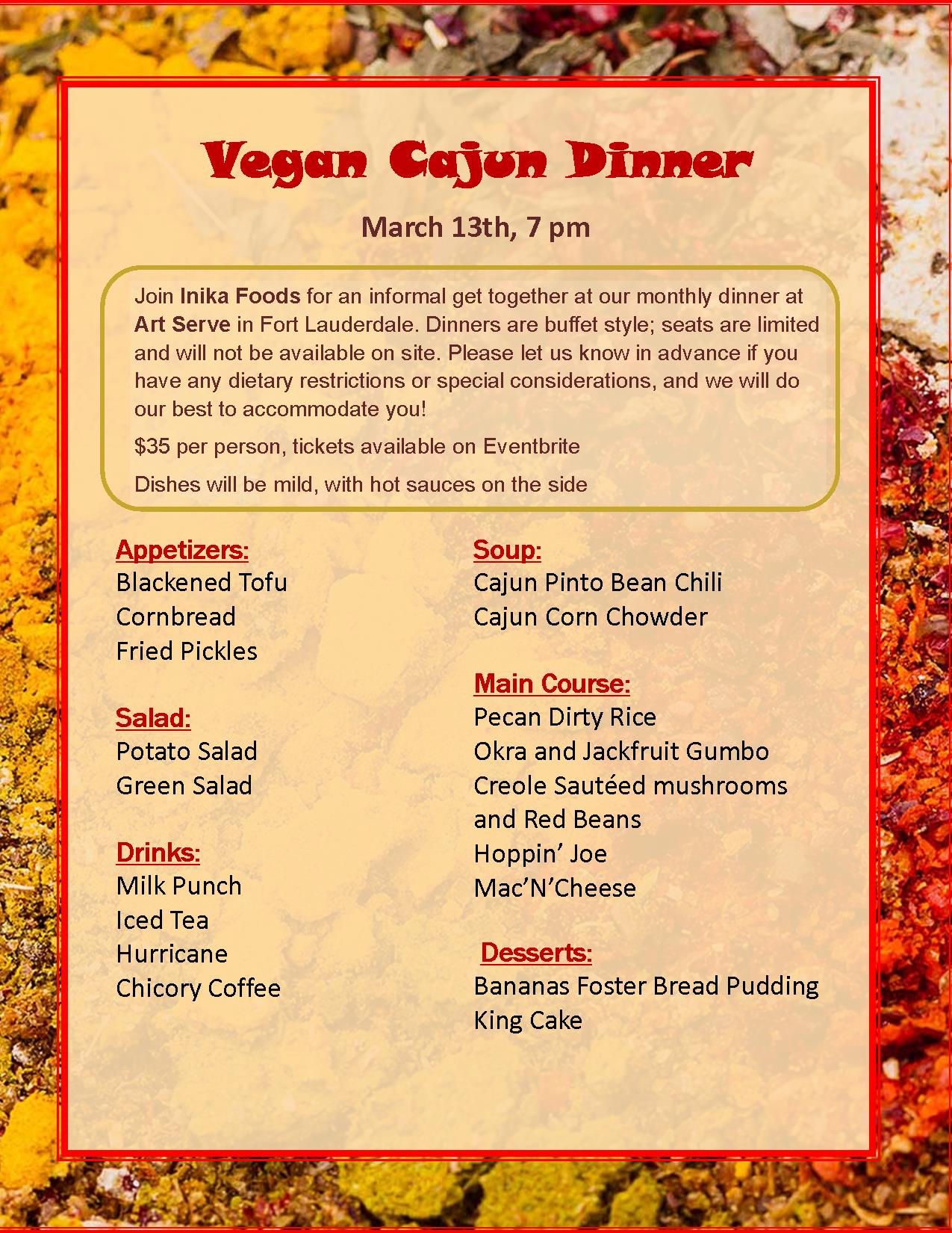 Vegan Cajun Dinner