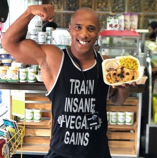 Train Insane Vegan Gains Tank Black and Grey