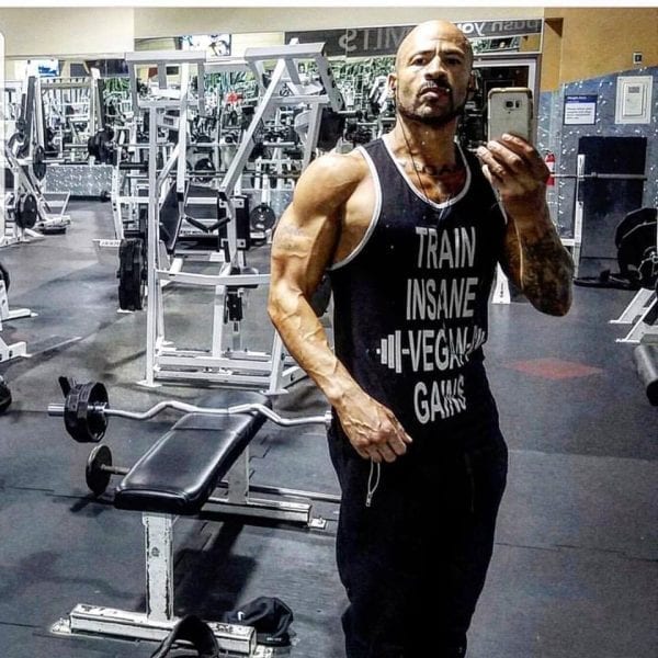 Train Insane Vegan Gains Tank Black and Grey