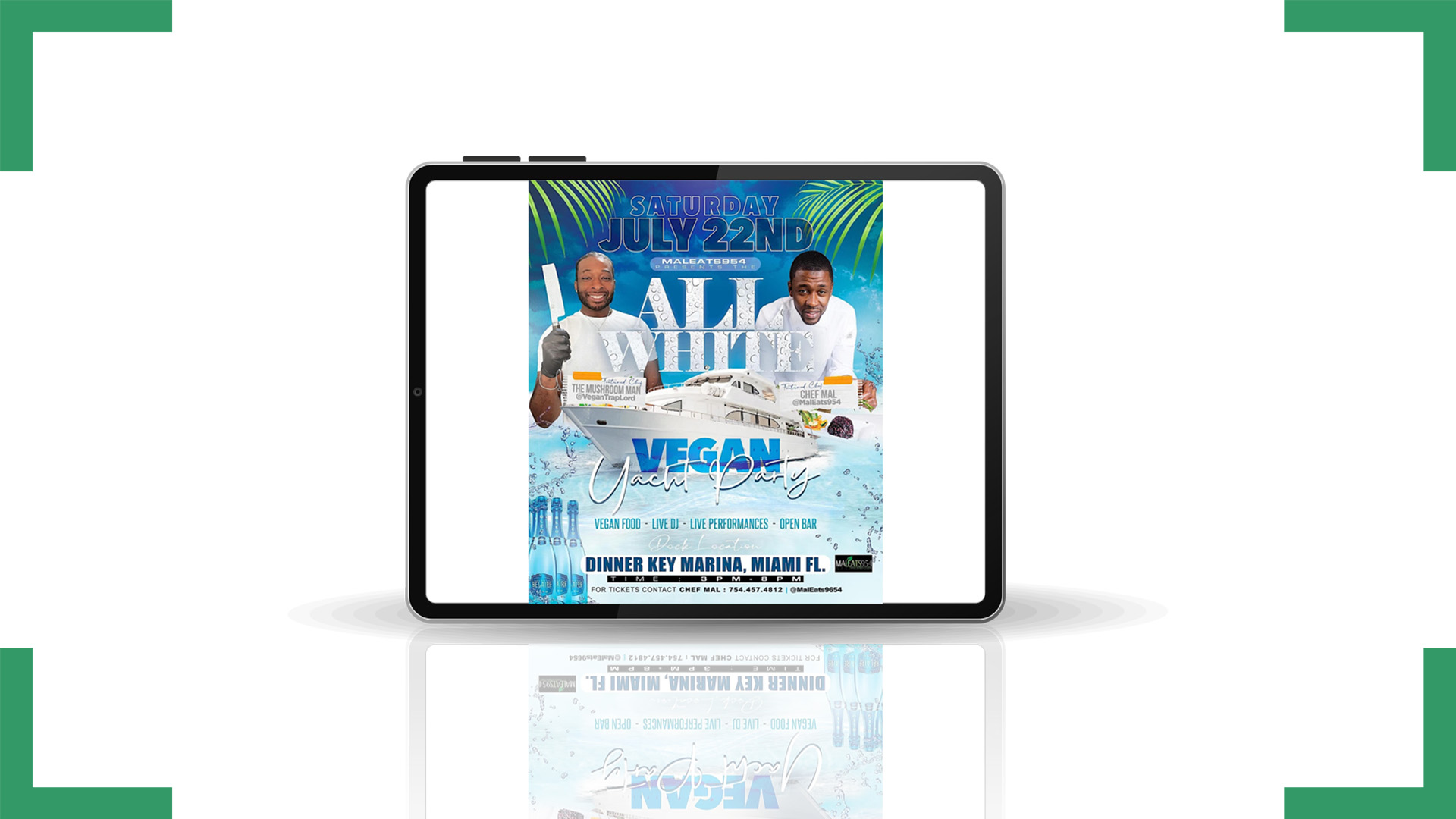 vegan all white yacht party